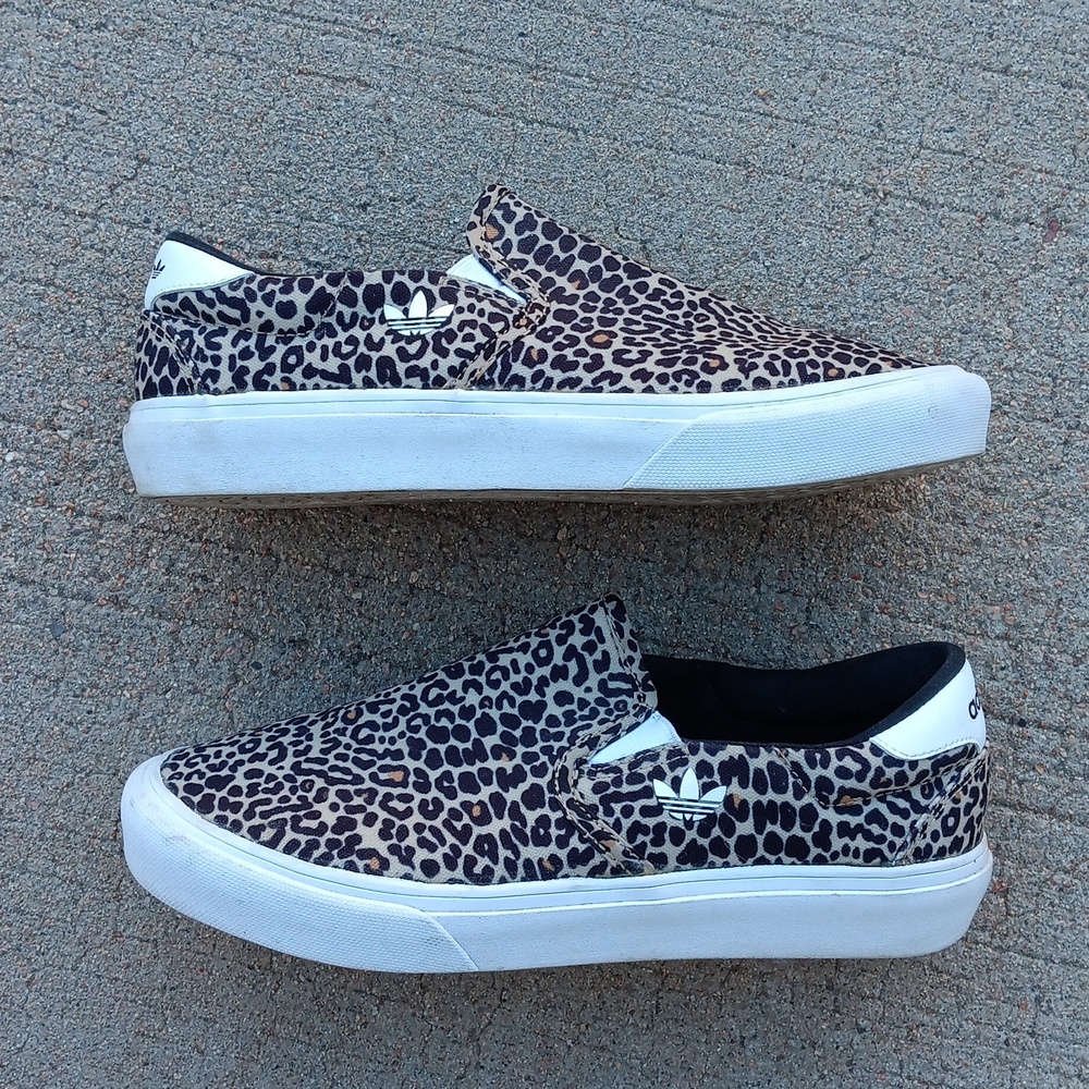 Adidas Slip On Sneakers Animal Print Shoes - Picture 3 of 8